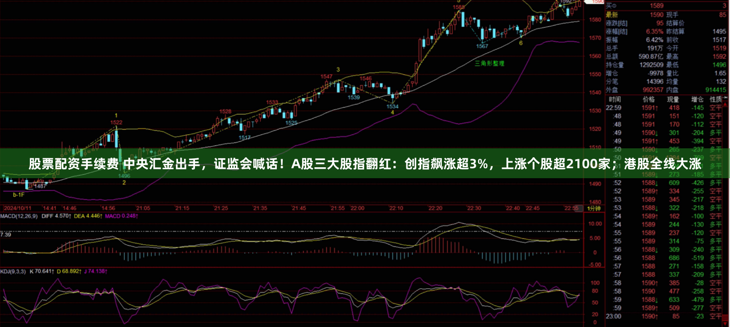 股票配资手续费 中央汇金出手，证监会喊话！A股三大股指翻红：创指飙涨超3%，上涨个股超2100家；港股全线大涨